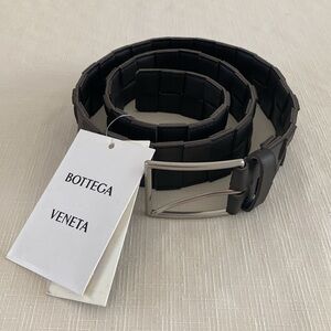 Bottega Veneta Cassette  Intreccio Leather Belt